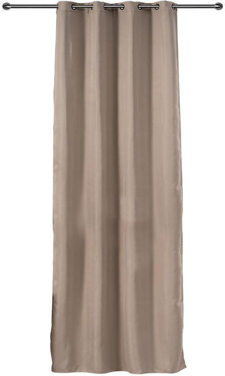 Blackout Curtain with Grommets Beige 140x260cm