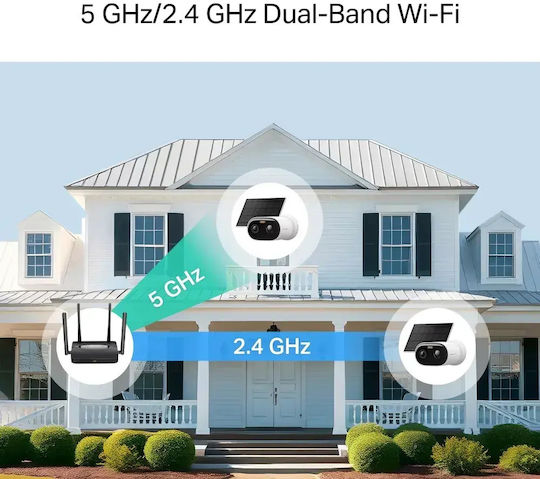 Mercusys MC410 KIT v2 Cameră de Supraveghere IP Wi-Fi Full HD+ 3MP Impermeabilă cu Baterie cu Comunicare Bidirecțională și Obiectiv 3.6mm