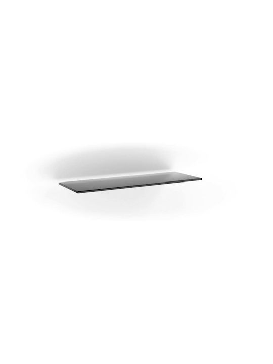 Bolis Italia Ορθογώνιο Ράφι Βιβλιοθήκης από Γυαλί Black 15x40cm