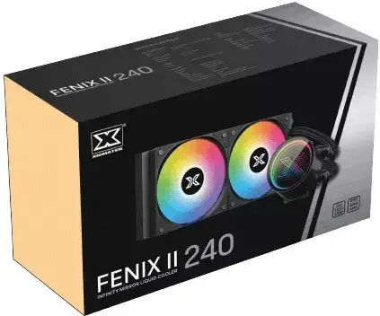 Xigmatek Fenix II 240 Water Cooling System AIO CPU With 2 Fans 120mm And ARGB Lighting