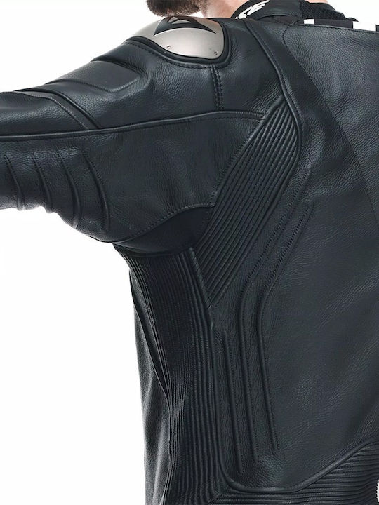 Dainese Laguna Seca 5 Ανδρική Δερμάτινη Φόρμα Αναβάτη Μοτοσυκλέτας Black/Black/White