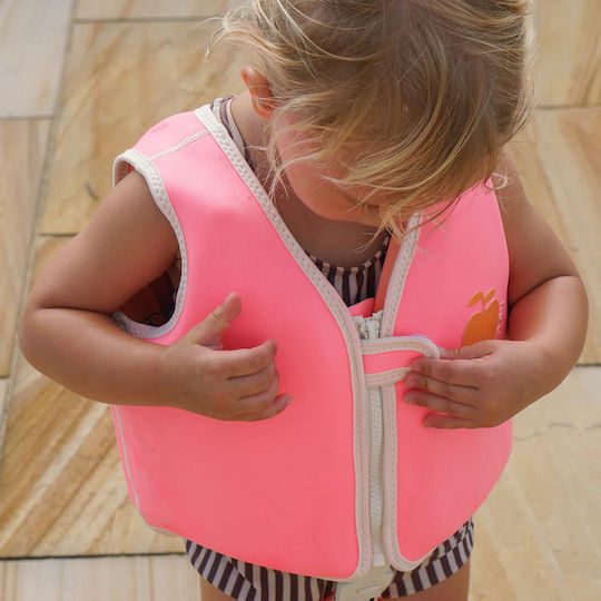 Sunnylife Swimming Vest 2-3 Years Poppy Peach Neon Pink 26180091