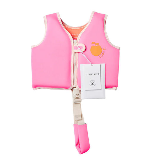 Sunnylife Swimming Vest 2-3 Years Poppy Peach Neon Pink 26180091