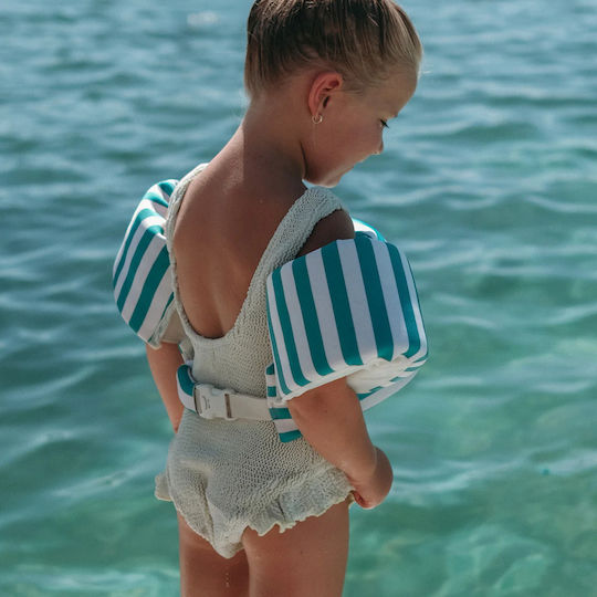 Sunnylife Σωσίβιο Γιλέκο 3-6 Ετών Poppy Peach Green Stripe 26180128