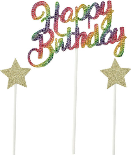 Tpster Happy Birthday Διακοσμητικό για Τούρτα 3τμχ