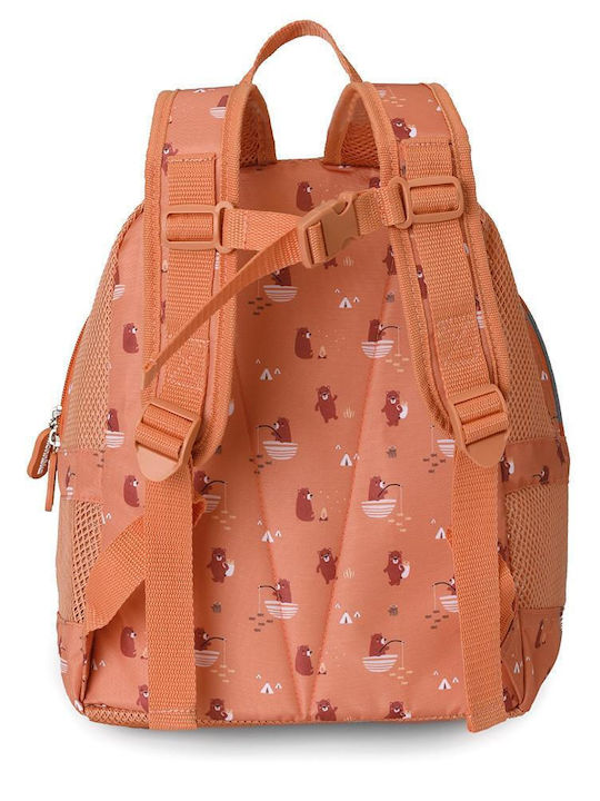 Baby Oliver Kindergarten Backpack Beige with Water Bottle Holder