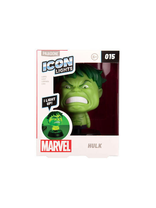 Paladone Παιδικό Διακοσμητικό Φωτιστικό Marvel - Hulk Πράσινο