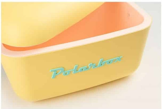 Polarbox Classic & Pop Style Portable Fridge 12lt Yellow-Turquoise