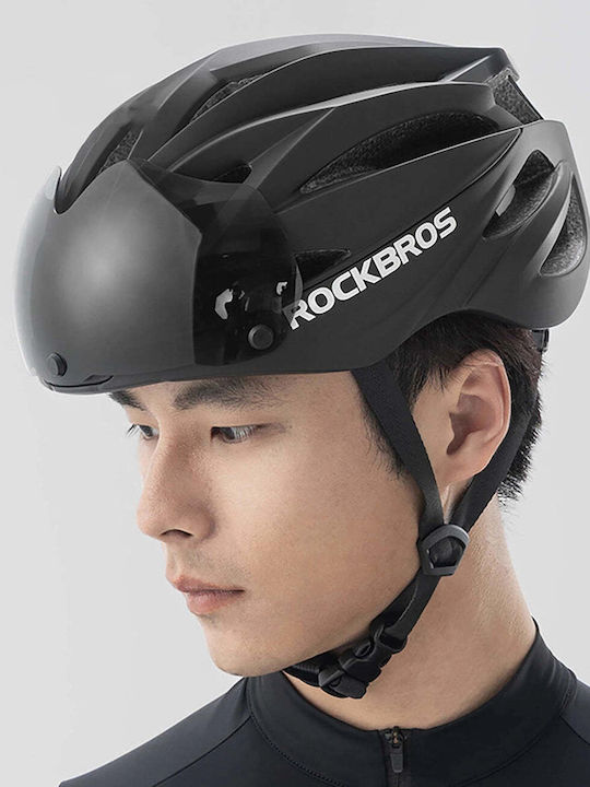 Rockbros Cască de Bicicletă de Oras Negru