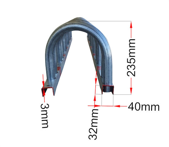Doorado Bicycle Parking Bar for 6 Bicycles