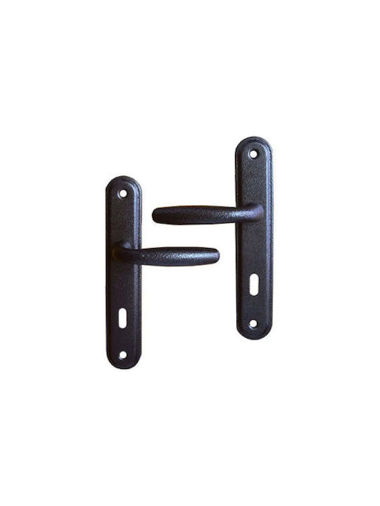 Yale Middle Door Lever Black