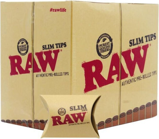 Raw Vârfuri Conice Pre-Rulate Slim 12mm Maro