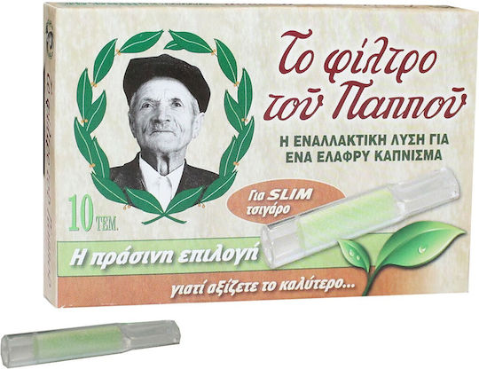 Tou Pappou Zigarettenpfeifen Slim 6mm Grüne 10 Stück