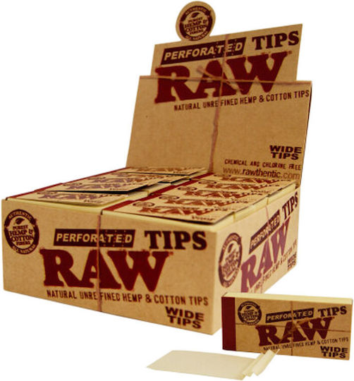 Raw Perforierte Breite Spitzen 60mm 2.5cm Braun 50 x 50 Stück