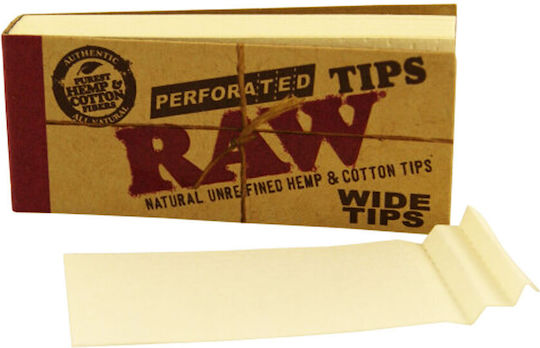 Raw Perforierte Breite Spitzen 60mm 2.5cm Braun 50 x 50 Stück
