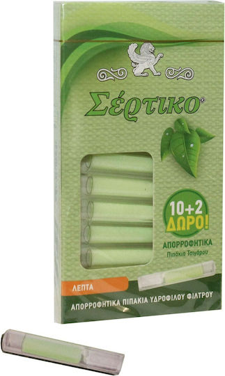 Sertiko Zigarettenpfeifen Slim 6mm Grüne 12Stücke
