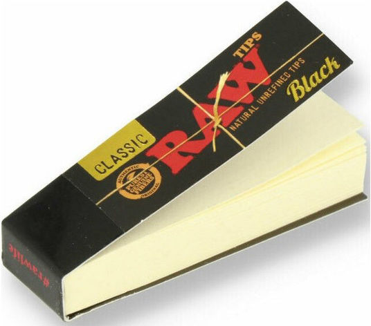 Raw Конусни Накрайници Black Нерафинирани 60mm 1.8cm Черни 50 Броя HB.14057