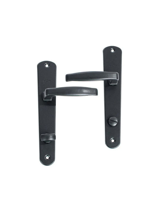 Sonico Türknopf WC Schwarz
