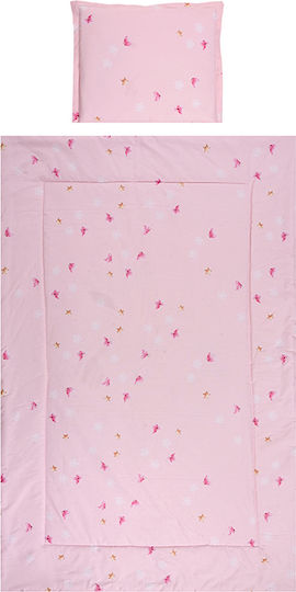 Lorelli Crib Set Butterflies Pink 3pcs