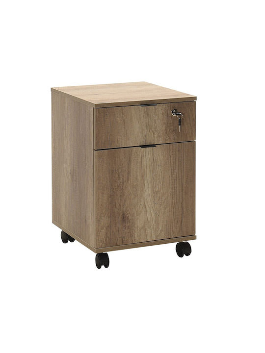 Büroaufbewahrungsschublade Professionelle Aschgraue Holzschatten Rkm-311-tt-1 Schublade mit Schloss Rollcontainer 41x41x61y