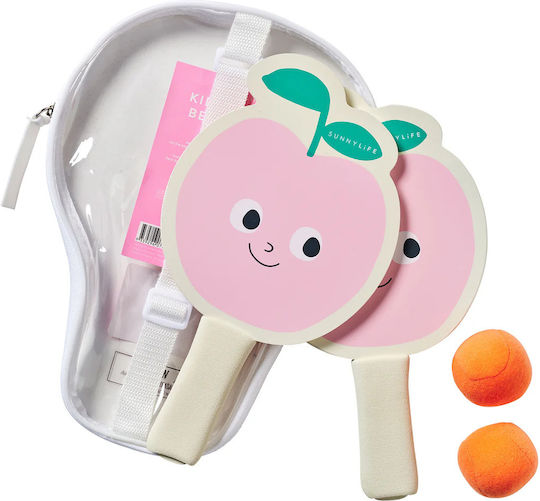 Sunnylife Kids Beach Rackets Velcro Poppy Peach Multi 26180112