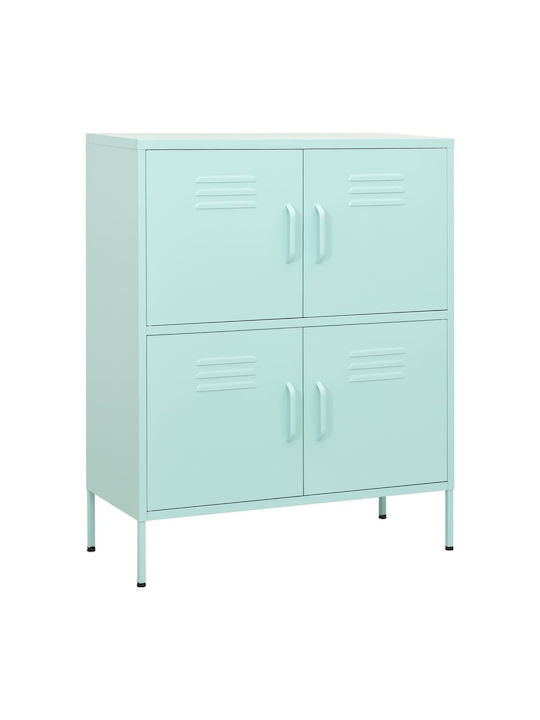 Cabinet de Birou Metalic Mint 80x35x101.5cm