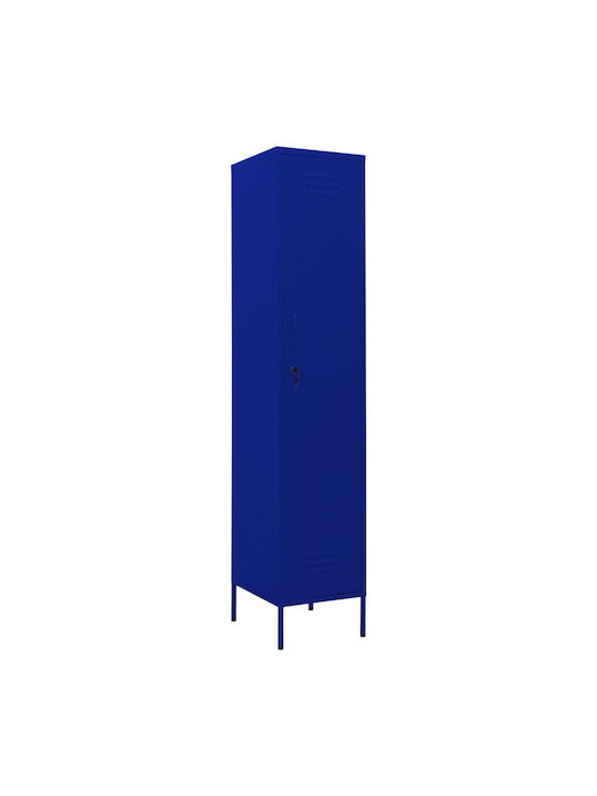 În picioare pe podea de Birou Metalică cu încuietoare în Culoare Bleumarin, 35x46x180cm