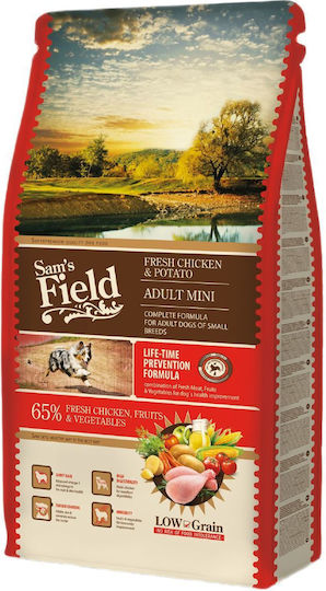 Sam's Field Adult Mini 8kg Dry Food Grain-Free for Adult Small Breed Dogs with Chicken and Potatoes