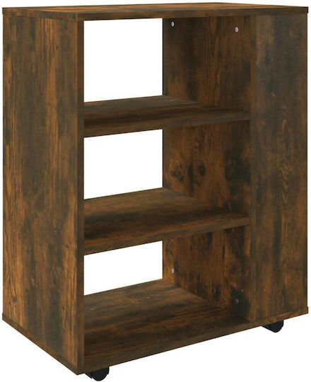 vidaXL Büroaufbewahrungsschublade und -schrank Holzschattierung Eiche mit Rädern 60x35x75cm