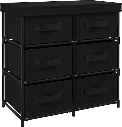 Metall Büroaufbewahrungsschublade Schwarz 55x29x55cm