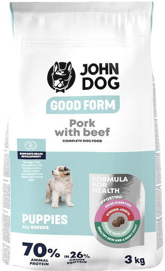 John Dog Good Form 3kg mit Schweinefleisch und Rindfleisch