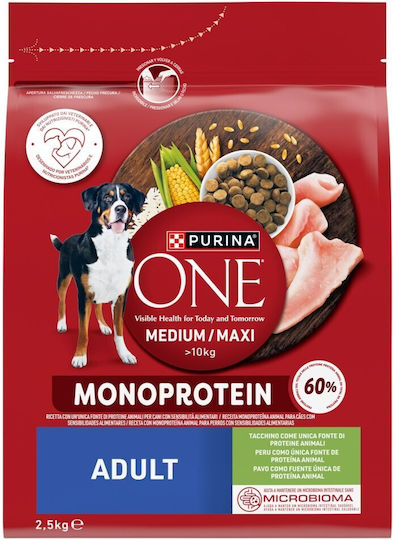Purina One 2.5kg Dry Dog Food with Turkey