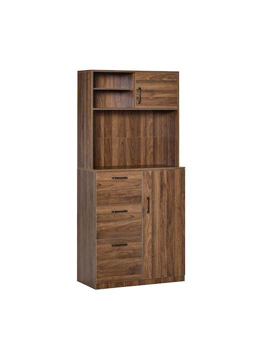Ντουλάπι Γραφείου Ξύλινο Καρυδί 80x40x178cm