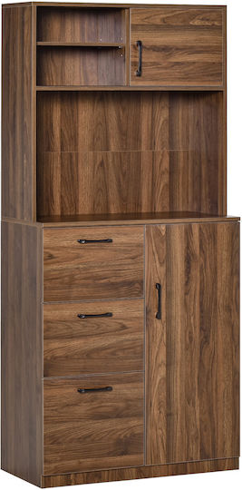 Kabinett Büro Walnuss 80x40x178cm