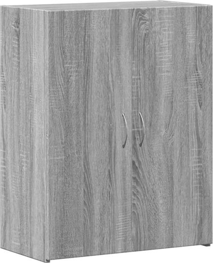 Office Storage Chipboard Cabinet Grey L60xW32xH77.5cm Office Storage Chipboard Cabinet Grey L60xW32xH77.5cm