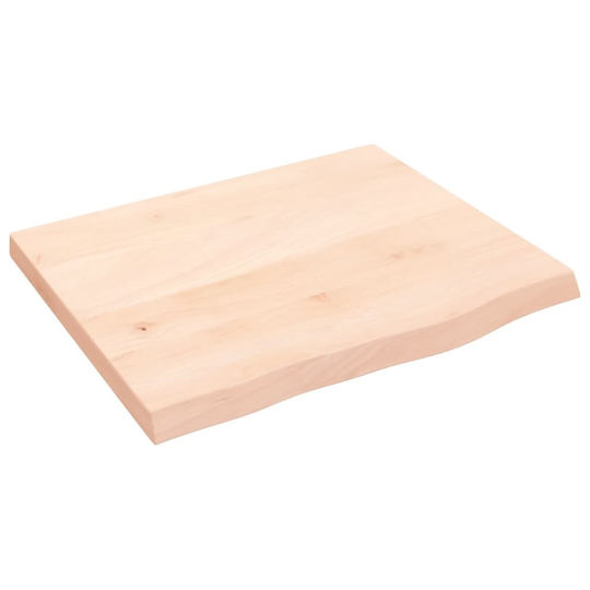 vidaXL Countertop without Sink L60xW50xH4cm Raw solid wood