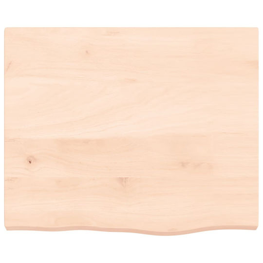 vidaXL Countertop without Sink L60xW50xH4cm Raw solid wood
