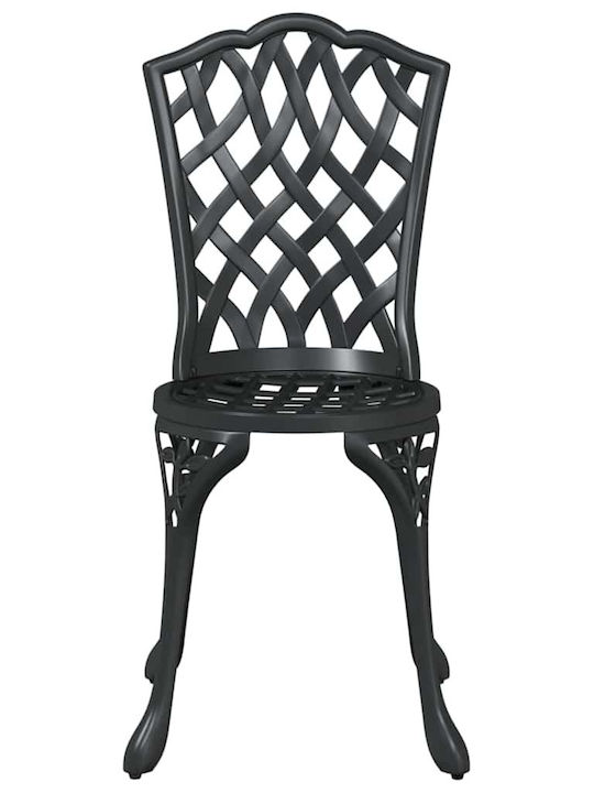 Dining Room Set for Small Outdoor Spaces 3 Pieces Black