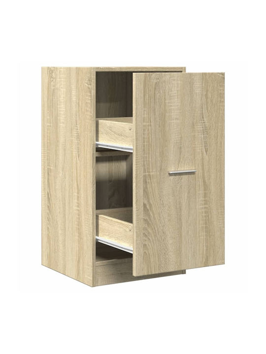 Vidaxl General Purpose Drawer Sonoma Oak 40x41x77.5cm Chipboard 1 Piece Brown