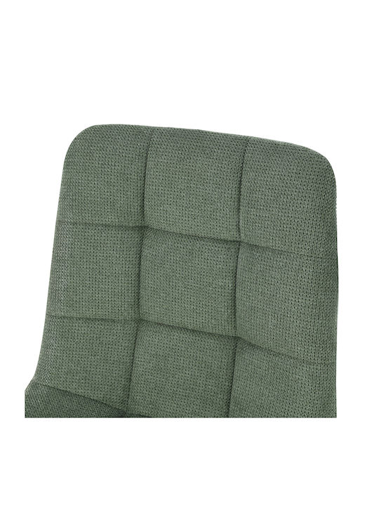 Stol Dining Chair With Fabric Upholstery Green 55x45x88cm