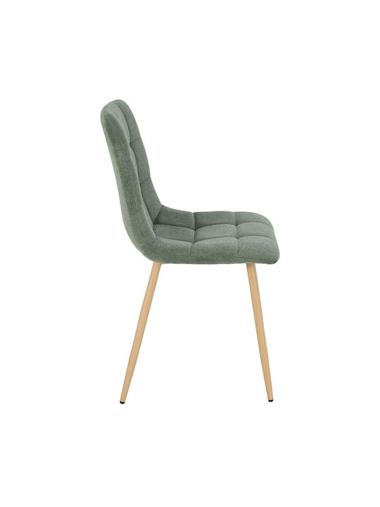 Stol Dining Chair With Fabric Upholstery Green 55x45x88cm