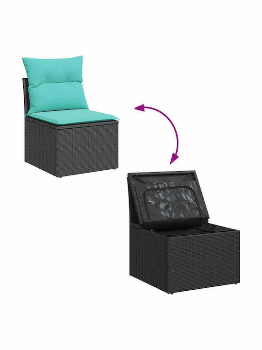 Ecksofa für den Außenbereich Rattan mit Kissen