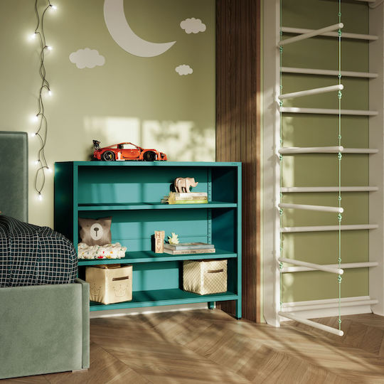 Modern Luca Sea Bookcase Turquoise 100x90x35cm