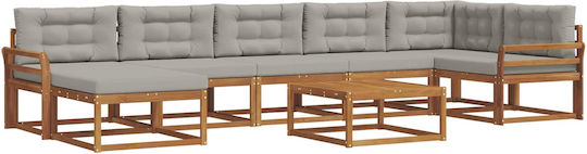 Living Room Set 8 Pieces with Pillows