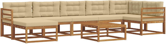 Living Room Set 8 Pieces with Pillows