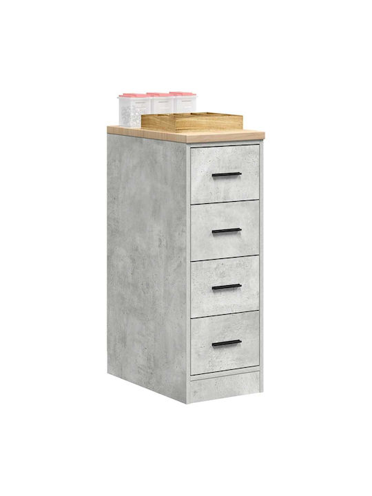 Vidaxl Garage Storage Cabinet 30x51x85 cm Solid Pine Wood Grey