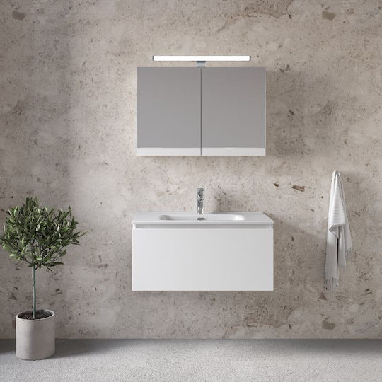 Furnibath Blat cu Lavoar L61xW35xH46cm White Laca