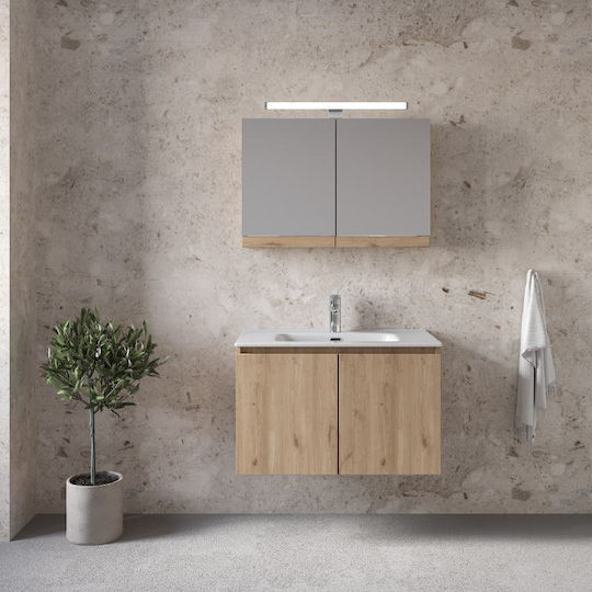 Έπιπλο Royal Madrid 80 Walnut 81x46x50cm Βάση Νιπτήρας