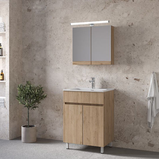 Έπιπλο Royal Toledo 60 Walnut 61x46x72cm Βάση Νιπτήρας