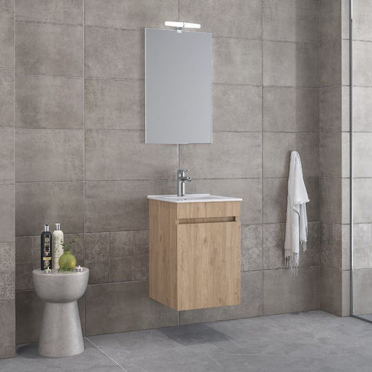 Furnibath Countertop with Sink L55xW60xH33cm Walnut